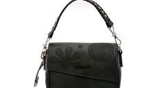 Geanta DESIGUAL neagra, SAXP53, din piele ecologica