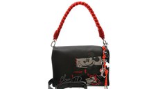 Geanta DESIGUAL neagra, WAXP19, din piele ecologica