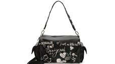 Geanta DESIGUAL neagra, WAXPA6, din piele ecologica