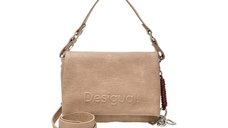 Geanta DESIGUAL WAXP51 bej din piele ecologica