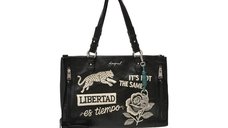 Geanta DESIGUAL WAXPA7 Neagra din Piele Ecologica