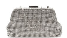 Geanta plic EPICA argintie, 8004, din material textil