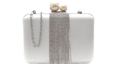 Geanta plic EPICA argintie, 8008, din material textil