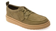 Mocasini CLARKS kaki, POLDEN MOC, din piele intoarsa