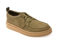 Mocasini CLARKS kaki, POLDEN MOC, din piele intoarsa - 1