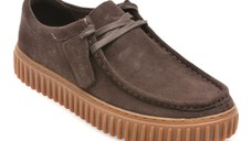 Mocasini CLARKS maro, TORHILL LO, din piele intoarsa