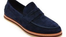 Mocasini eleganti EPICA bleumarin, QA820G, din piele intoarsa