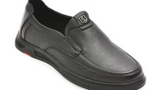 Mocasini OTTER negri, 35520, din piele naturala