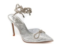 Pantofi eleganti ALDO argintii, TENZIN 040, din pvc - 1