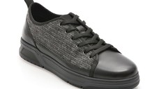 Pantofi EPICA negri, 2485, din material textil