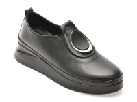 Pantofi IMAGE negri, 1776005, din piele naturala - 1