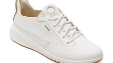 Pantofi sport GEOX albi, D02HNA, din piele naturala