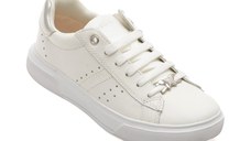 Pantofi sport GEOX albi, J45GCB, din piele naturala