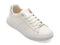 Pantofi sport GEOX albi, J45GCB, din piele naturala - 1
