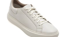 Pantofi sport GEOX albi, U455WD, din piele naturala