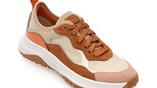 Pantofi sport GEOX bej, D55VNA, din material textil
