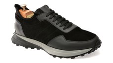 Pantofi sport LE COLONEL negri, 66739, din piele intoarsa