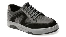Pantofi sport OTTER negri, 1374, din piele naturala
