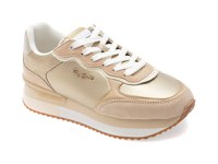 Pantofi sport PEPE JEANS bej, RUSPER SHINE, din material textil - 1
