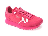 Pantofi sport PEPE JEANS fucsia, BRIT-ON BOLD, din material textil - 1