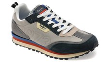 Pantofi sport PEPE JEANS gri, FOSTER CONNECT, din material textil