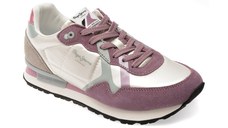 Pantofi sport PEPE JEANS mov, BRIT PRINTY, din material textil