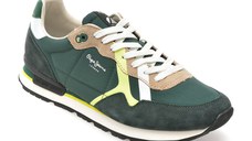 Pantofi sport PEPE JEANS verzi, MS40007, din material textil