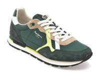 Pantofi sport PEPE JEANS verzi, MS40007, din material textil - 1