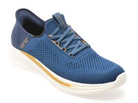 Pantofi sport SKECHERS albastri, SLADE, din material textil - 1