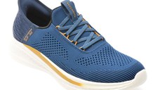 Pantofi sport SKECHERS albastri, SLADE, din material textil