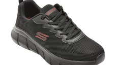 Pantofi sport SKECHERS negri, BOBS B FLEX, din material textil