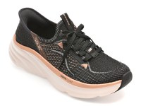 Pantofi sport SKECHERS negri, D LUX VAPOR, din material textil - 1