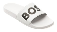 Papuci BOSS albi, 6835, din pvc