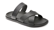 Papuci OTTER negre, 19981, din piele naturala