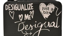 Portofel DESIGUAL negru, WAYP44, din piele ecologica