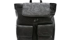 Rucsac DESIGUAL negru, SAKP30, din piele ecologica