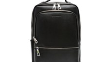 Rucsac MARIO FERRETTI negru, 8442, din piele naturala