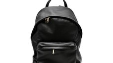 Rucsac MARIO FERRETTI negru, BB72, din piele naturala