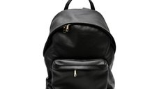 Rucsac MARIO FERRETTI negru, BB72, din piele naturala
