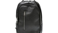 Rucsac MARIO FERRETTI negru, BB73, din piele naturala