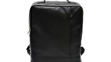 Rucsac MARIO FERRETTI negru, BB79, din piele naturala