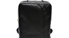 Rucsac MARIO FERRETTI negru, BB79, din piele naturala