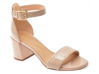 Sandale CLARKS bej, EZORIA MAE, din piele naturala lacuita - 1