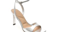 Sandale elegante ALDO argintii, SAKE 040, din piele ecologica