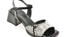 Sandale EPICA negre, LD1000, din piele naturala