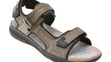 Sandale GEOX gri, U55ELB, din piele ecologica