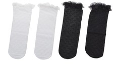 Sosete ALDO alb-negru, POLKAFRILL 003, din material textil