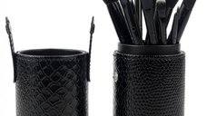 Set 12 Pensule de Machiaj cu Etui Negru