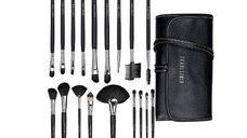 Set 18 Pensule Machiaj Fraulein38 cu Borseta Neagra