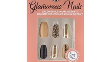 Set 24 unghii false W7 Glamorous Nails Jingle Jungle cu adeziv inclus